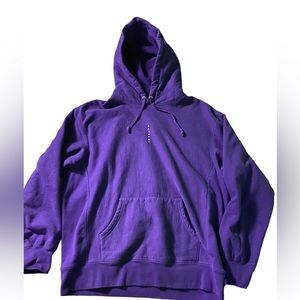 Supreme Micro Vertical logo Hoodie Purple (Authentic).
